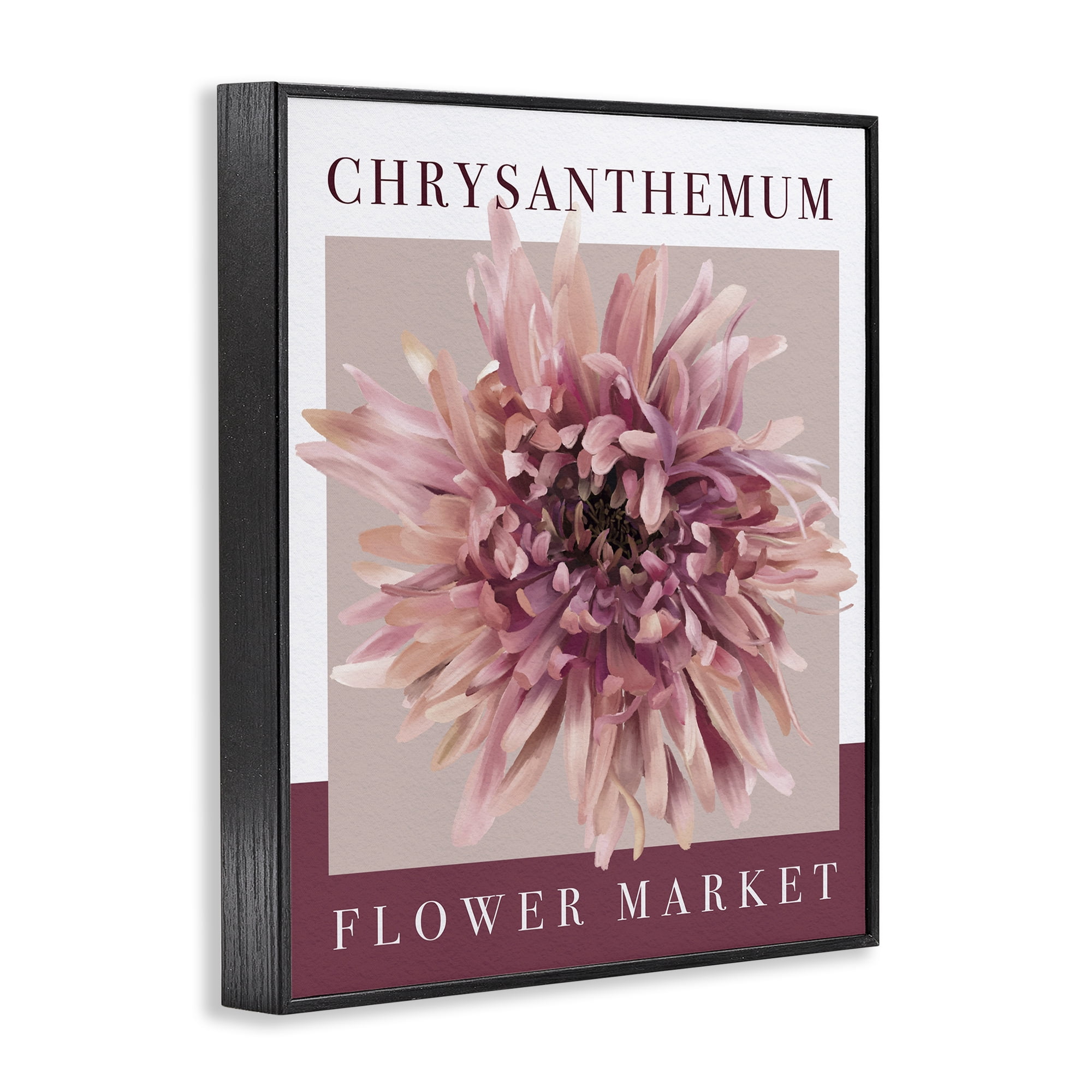 Stupell Industries Chrysanthemum Flower Market Black Framed Giclee Art, design by Jennifer Stith