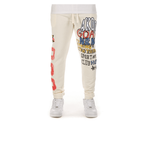 $96 AKOO Men's Upper Deck Jogger (Whisper White) Size XL