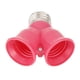 thumbnail image 3 of Encendiendo Lámpara E27 a 2E27 portaconvertidor enchufe divisor adaptador bombilla Base (rosa), 3 of 5