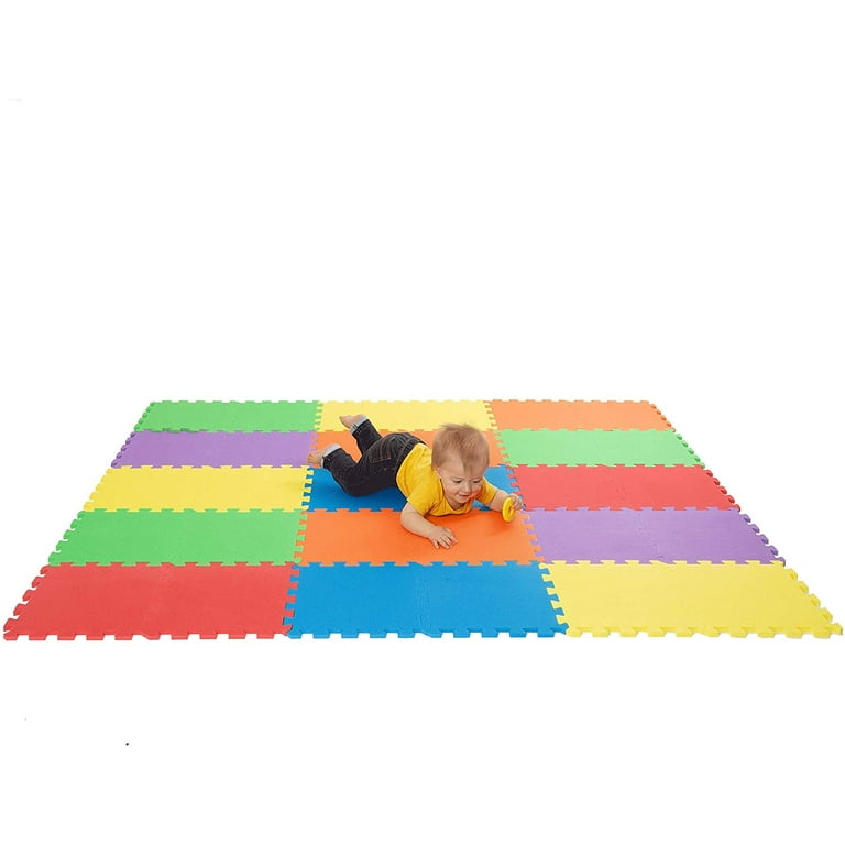 Non-Toxic Extra Thick 9 Piece Children Play & Exercise Mat - Comfortab -  Play Platoon