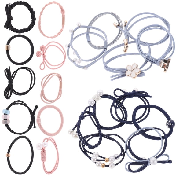TEHAUX Elastic Hair Ties for Women, 24pcs Assorted Colors, No-Damage Hair Bands for Everyday Use and Sports