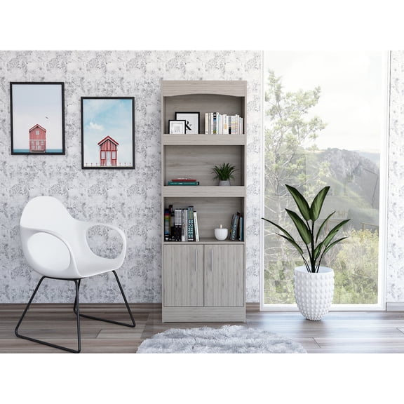 Light Gray Finish - Shelf Dimensions 12x23.6x10.2 in - Reading Nook - Convenient Book Access