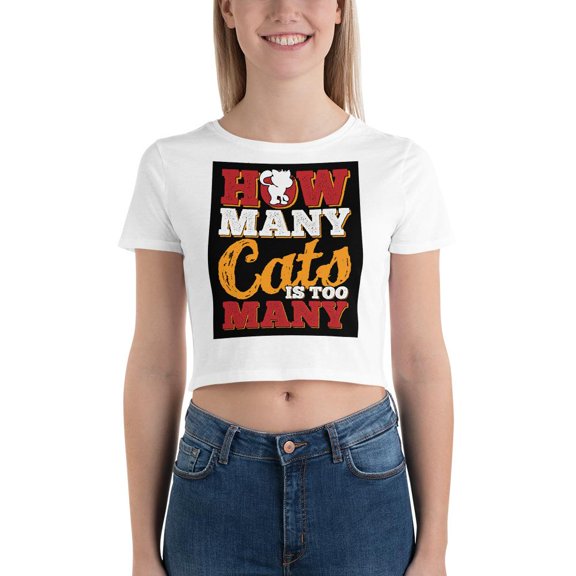How Many Cats Is Too Many Crop Tee