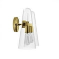 thumbnail image 4 of Modway Beacon 2-Light Wall Sconce in Clear Satin Brass, 4 of 7