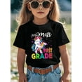 thumbnail image 1 of Kids Cotton T-Shirt, First Of School Top Black Short Sleeve Tee For Grade 1, Print Summer Outdoor Sports Shirts,Back To School First Grade Graphic Tee, 1 of 6