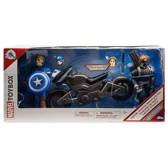Disney Marvel Captain America Motorcycle Set Toybox Figure New with Box