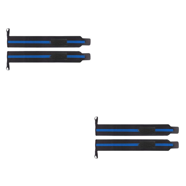 Sonducket muñequera ajustable entrenamiento de elevación correa de fitness banda de soporte de mano resistente al sudor muñequera profesional Azul 2Conjunto