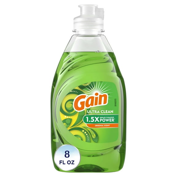 Gain Ultra Dishwashing Liquid Dish Soap, Original Scent, 8 fl oz