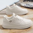 thumbnail image 6 of Men's Low Top Lace Up Thick Sole Casual Sneakers Stitched Hollow Detail Upper Daily Walking Shoes, 6 of 10