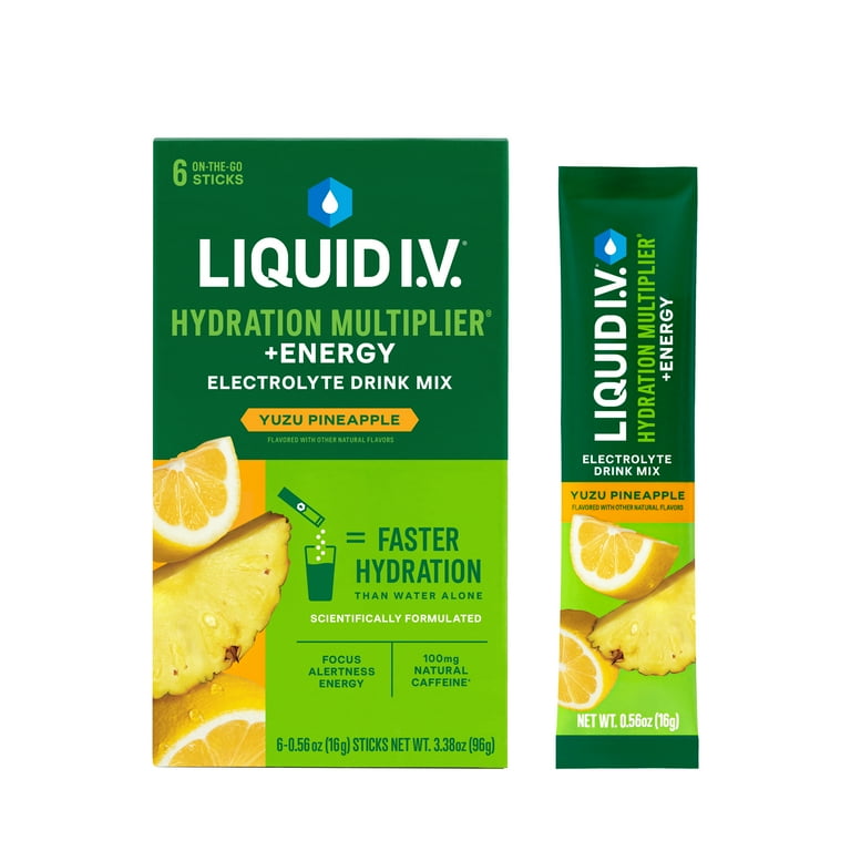 8 pack) Liquid I.V.® Yuzu Pineapple Hydration Multiplier® +Energy