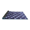 thumbnail image 2 of Ahgly Company Indoor Round Checkered Blue Modern Area Rugs, 3' Round, 2 of 4
