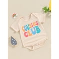 thumbnail image 2 of Suealasg Baby Boys Girls Romper Newborn Short Sleeve Colorful Letter Print Bodysuits 3 6 12 18 Months Infant Boys Girls Summer One Piece Clothes, 2 of 7
