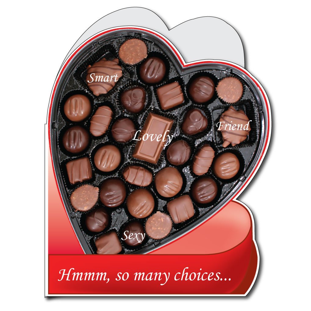 Giant Birthday Card (Box of Chocolates), 2 foot By 3 Foot Card with Envelope