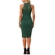 thumbnail image 3 of INSPIRE CHIC Vestido Elegante de Encaje para Mujer con Cuello Halter Sin Mangas Cuerpo Ajustado Cóctel Vestido Sheath Midi Verde Oscuro XL, 3 of 6