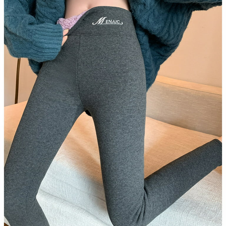 CAICJ98 Leggings for Women Lift Women's Lined Leggings Cold Weather Running  Tights Winter Thermal Hiking Biking Cycling Pants A,L 