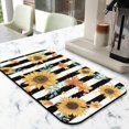 thumbnail image 2 of 2 Pack Washable Rubber Sunflower Cute Floral Dish Drying Mats for Kitchen Counter Home Large Coffee Bar Pad Accessories and Decor for Utensils Stemware (2pcs 18''x24''+19.5''x12''), 2 of 6