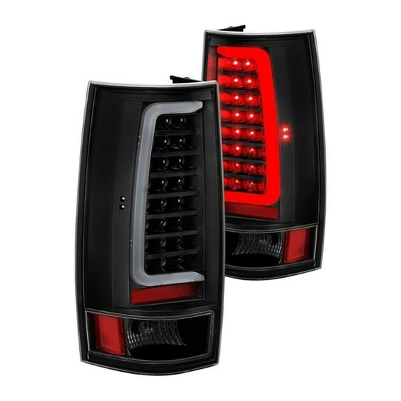 ANZO 2007-2014 Chevy Tahoe LED Taillight Plank Style Black w/Clear Lens