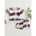 thumbnail image 2 of Wassery 2Pcs Toddler Boys Summer Outfits Short Sleeve Tie-Dye Print T-Shirt + Shorts Set 6M-4T Baby Casual Clothes, 2 of 8