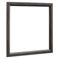 thumbnail image 1 of Benjara BM220062 Transitional Rectangular Mirror with Wooden Encasing & Grain Details, Gray, 1 of 4