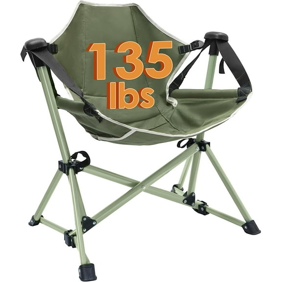 Kids Hammock Chair,Adjustable Kids Camping Chair,Folding Chair with Stand,Portable Hammock Chair for Camping, Travelling and Patio,Green,Supports 135 LBS