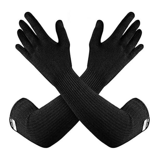 Guantes de acero de manga larga con brazo anticorte mangas largas de corte anticuchillo bolsa extendida guantes de acero Ormromra CPB-US-DYP35-1