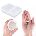 thumbnail image 4 of Unique Bargains 1 Pc 9 Grids Double Layer Pill Case Durable for Travel Clear, 4 of 6