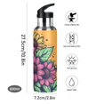 thumbnail image 5 of ALAZA Flowers Water Bottle Insulated Flask Stainless Steel Straw Lid 20 oz, 5 of 6