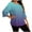 Summer Tops Purple, variant on Womens Plus Size Tunic Tops with Leggings, 3/4 Sleeve Shirts for Women Oversized Fashion Ombre Tie Dye Crewneck T-Shirts
