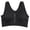 Black_S, variant on Women Zipper Front Yoga Bra Full Coverage Running Bra with Removable Pads Wirefree Sports Bra Post Bra