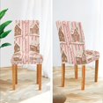 thumbnail image 3 of Yayeee 4 Pack Dining Chair Covers Stretch Parson Chairs Slipcovers Seat Protector, Pink Candy House, 3 of 6