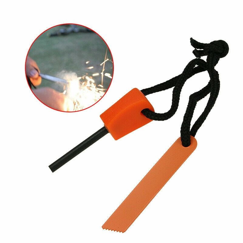 10x Fire Starter Flint Steel Striker Survival Kit Ferro Rod Outdoor Camping Tool