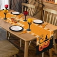 thumbnail image 6 of Halloween Table Runner 72 Inches Long Pumpkin Orange Black Buffalo Plaid Check Table Runner for Kitchen Dining Coffee Indoor Outdoor Home Party Decor, 6 of 6