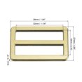 thumbnail image 2 of Uxcell Tri-Glide Slide Buckle for Metal Webbing Straps, Adjustable Fastener for Backpacks and Clothing Accessories Copper, 2 of 6