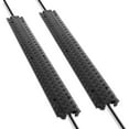 thumbnail image 2 of Pyle 40 In Cable Wire Protector Cover Ramp for Floor Cord Safety, Black (2 Pack), 2 of 6