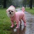 thumbnail image 4 of Conjunto de impermeable y botas de lluvia para perros y gatos pequeños y medianos, protección impermeable para todo el cuerpo al aire libre con capucha y tiras reflectantes, múltiples tallas., 4 of 6