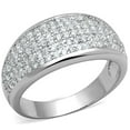 thumbnail image 1 of Women Rhodium Brass Ring with AAA Grade CZ in Clear - Size 7, 1 of 1