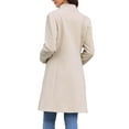 thumbnail image 3 of INSPIRE CHIC Stand Collar for Women  Mid-Long Button-Down Winter Overcoat S Apricot, 3 of 6