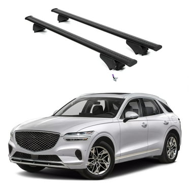ERKUL 220lbs Roof Rack Cross Bars for Genesis GV70 2022-2025 | Aluminum Crossbars with Anti Theft Lock for Rooftop | Compatible with Flush Rails - Black