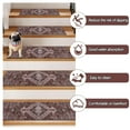 thumbnail image 5 of Aonewoe Non Slip Stair Treads for Wooden Steps Indoor, 15 Pack 8"x30" Carpet Stair Treads with Rubber Backing, Stair Runner for Kids Elders and Dogs, Boho Stair Rugs for Home Decor, 5 of 8