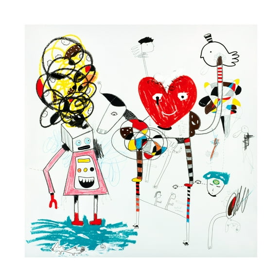 Oodlies 'Donkey Of Love' Canvas Art