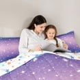 thumbnail image 5 of Castle Fairy Kids Glitter Print Twin Comforter Sets,Abstract Gradient Bedding Set, 5 of 8
