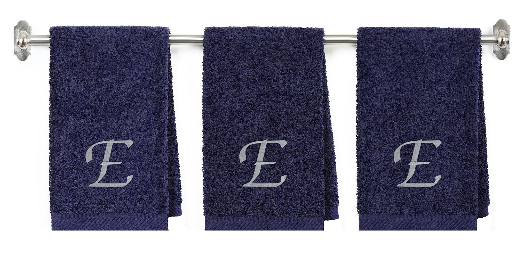 Embroidered Terry Cotton Hand Towel for Bathroom and Kitchen
