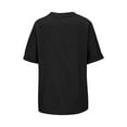 thumbnail image 6 of Oversized Tshirts for Women, Daily Casual Solid Short Sleeve V Neck Blouse, Black XXL, 6 of 9