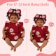 thumbnail image 3 of Conjunto de Ropa para Muñeca Reborn BABESIDE 2 Piezas con Estampado Floral en Rojo Vino, 3 of 9
