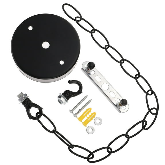 Black Chandelier Fixture Chain for Chandelier or Light DIY Pendant Light Kit Ceiling Canopy Chandelier Plate Lamp Ceiling Hanging Chain Old Fashioned Iron