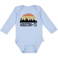 thumbnail image 3 of Inktastic Houston Texas Skyline Retro Boys or Girls Long Sleeve Baby Bodysuit, 3 of 5