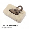 thumbnail image 3 of leather car tissue box car sun visor type hanging rectangle shaped tissue box container towel napkin tissue holder paper rack, 3 of 3