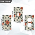 thumbnail image 7 of Yayeee Duplex Wall Plate 1-Gang 4.5"x2.7" Home Receptacle Light Switch Decorative Outlet Cover, Large Red Floral Pattern, 7 of 7