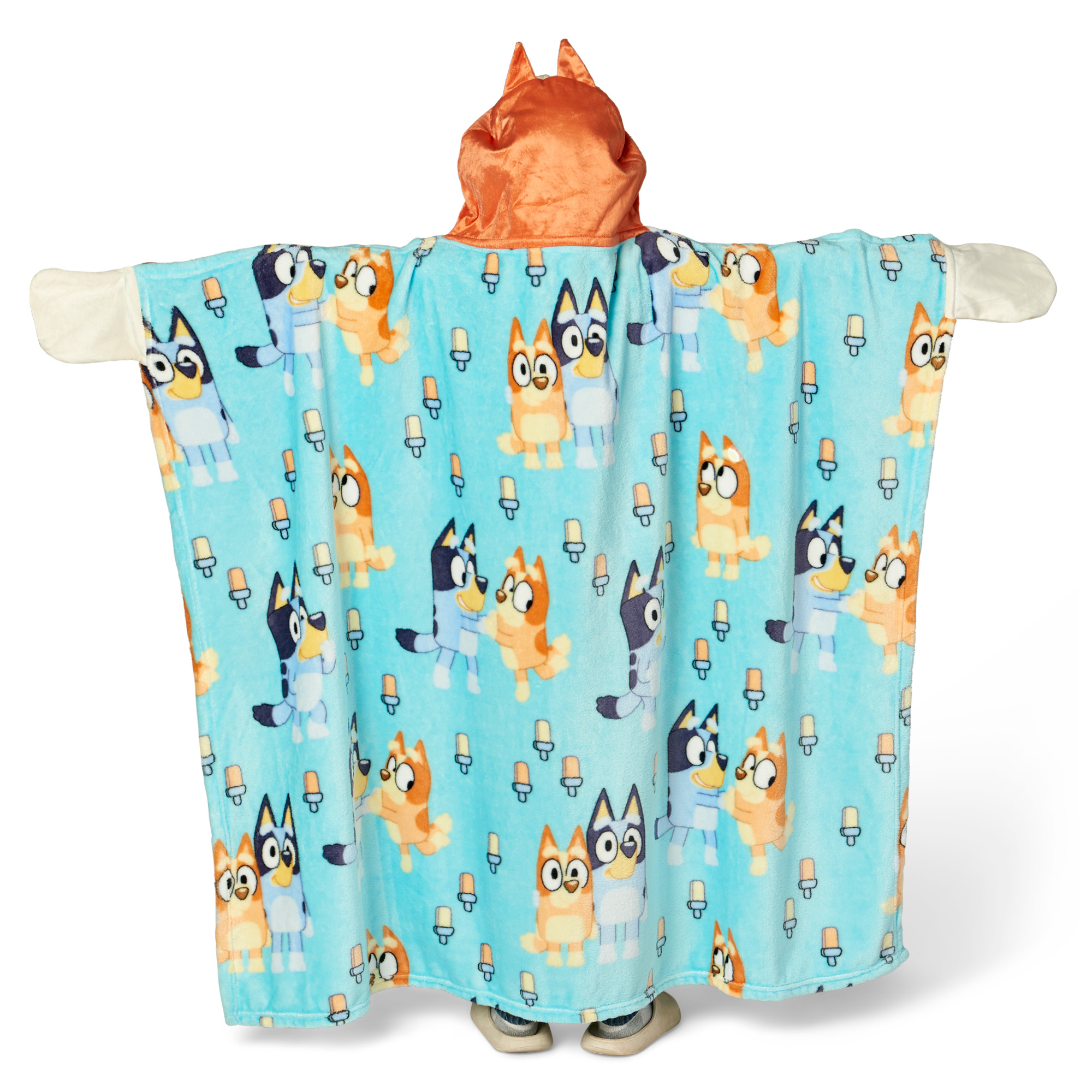 Bluey Popsicle Dance Hooded Throw 40×50 inches