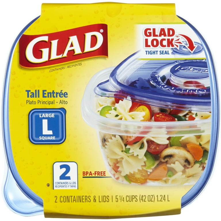 Glad Food Storage Containers - Entree Container - 25 oz - 5